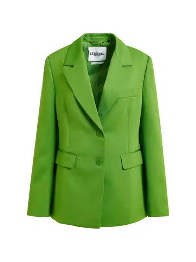 Essentiel Antwerp Jazer Notched Single-breasted Blazer In Green