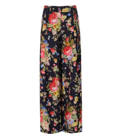 Essentiel Antwerp Jazzy Blue Wide Leg Trousers In Multi