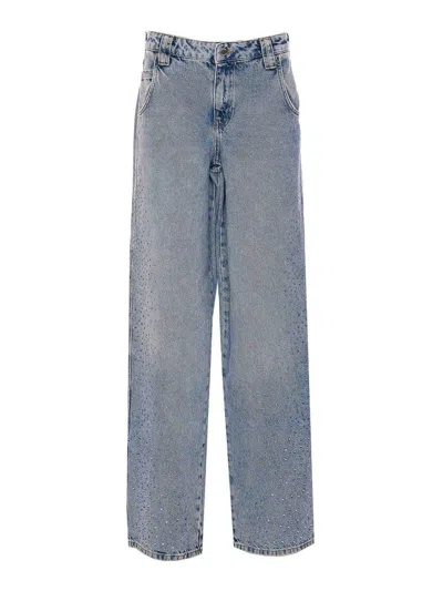 Essentiel Antwerp Denim Hit Rhinestone Jeans In Blue
