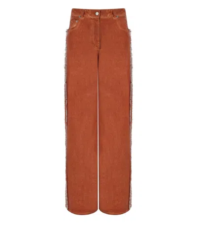 Essentiel Antwerp Jeeper Rust Wide Leg Jeans In Brown