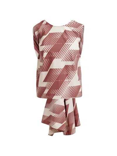 Essentiel Antwerp Jelani Tie-fastening Blouse In Brown