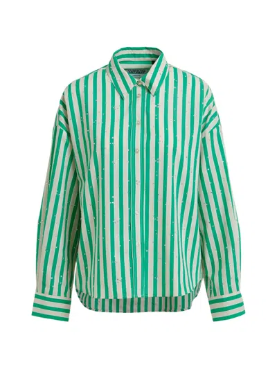 Essentiel Antwerp Jelief Striped Shirt In Green