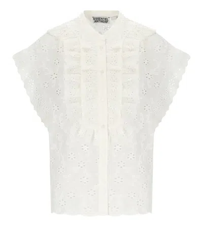 Essentiel Antwerp Jellaba White Shirt In Multi