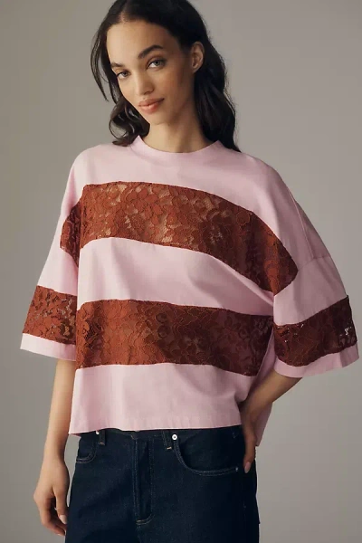 Essentiel Antwerp Jemix Cotton Lace Tee In Multi
