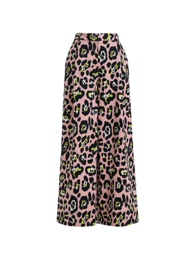 Essentiel Antwerp Jenesis Leopard-print Trousers In Pink