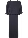 Essentiel Antwerp Handsome Rhinestone Midi Dress In Black
