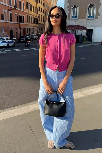 Essentiel Antwerp Jesuis Cotton Barrel Pants In Blue