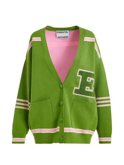 Essentiel Antwerp Jigan Cardigan Mit V-ausschnitt In Green