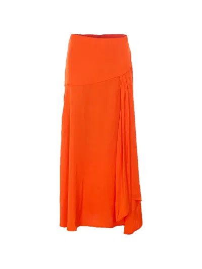 Essentiel Antwerp Jiselle Pleated Skirt In Orange