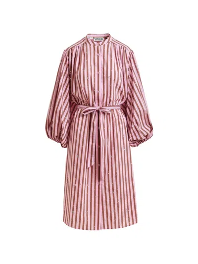 Essentiel Antwerp Jodianna Striped Dress In Pink