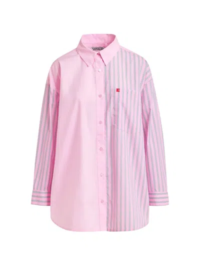 Essentiel Antwerp Jolivia Long-sleeve Striped Shirt In Pink