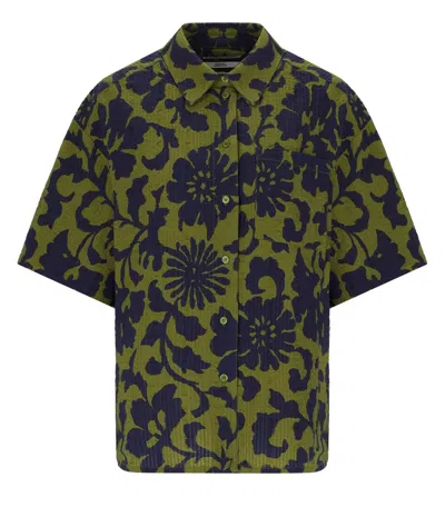Essentiel Antwerp Jommy Green And Blue Shirt