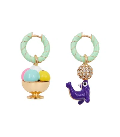 Essentiel Antwerp Jony Aqua Green Earrings In Multi