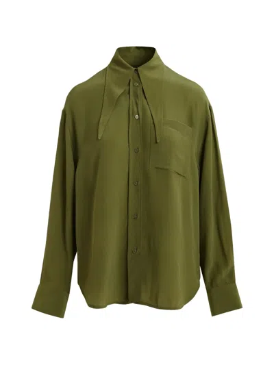 Essentiel Antwerp Long Sleeve Shirt In Green