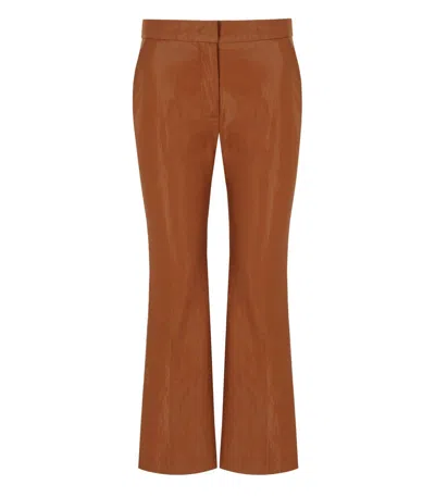 Essentiel Antwerp Jordy Etruscan Red Cropped Pants In Brown