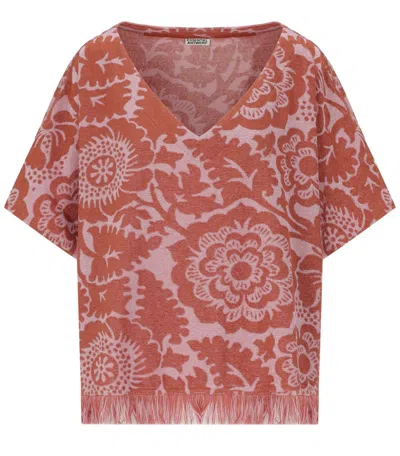 Essentiel Antwerp Jorlando Towel Jersey V Top Combo2 Violette In Brown