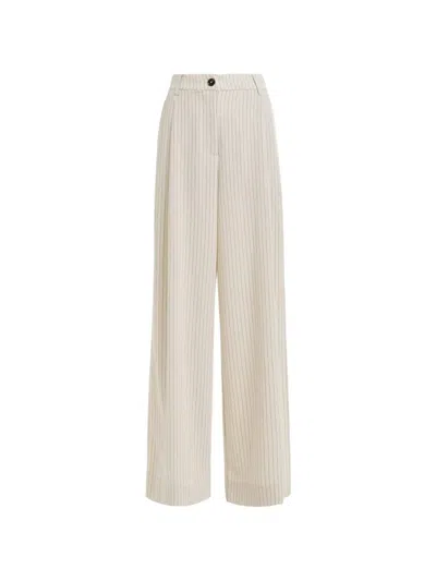 Essentiel Antwerp Josha Pinstripe Trousers In White