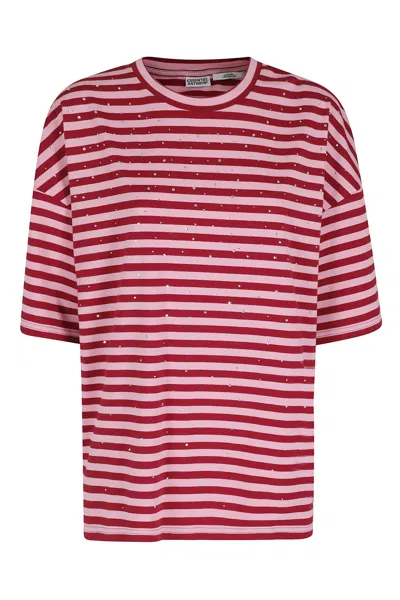 Essentiel Antwerp Joste Striped T-shirt W Strass In Multi