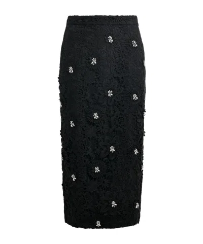 Essentiel Antwerp Jourget Embellished Lace Skirt In Black