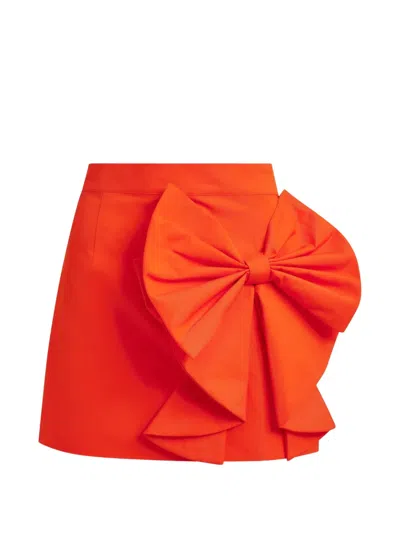 Essentiel Antwerp Joyous Bow-detail Skirt In Red