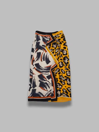 Essentiel Antwerp Juanita Two Print Midi Skirt In Multi