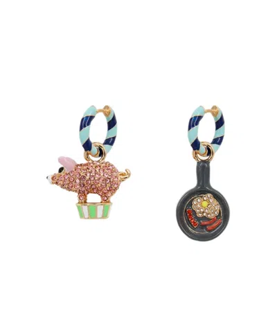 Essentiel Antwerp Jubby Blue Earrings In Multi