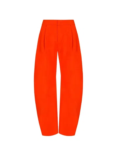 Essentiel Antwerp Jude Pleated Trousers In Orange