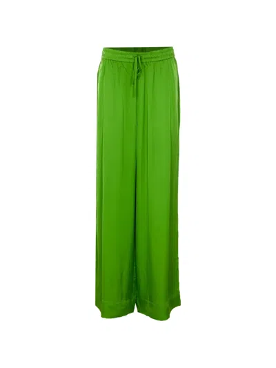 Essentiel Antwerp Julissa Elasticated Wide Trousers In Green
