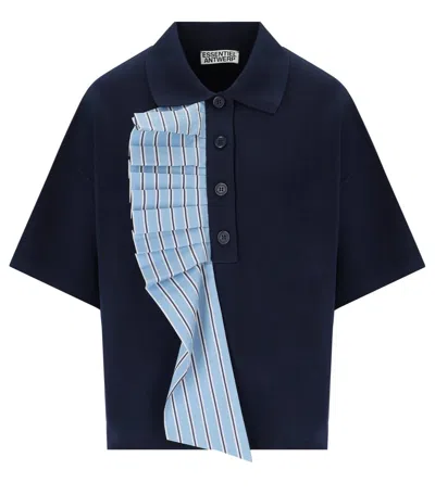 Essentiel Antwerp Jumble Navy Blue Polo Shirt