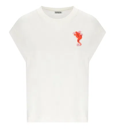 Essentiel Antwerp Jungala Embroidered T-shirt In White