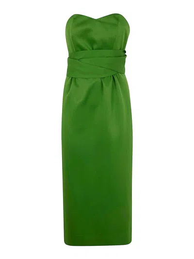 Essentiel Antwerp Juror Bustier Dress In Green