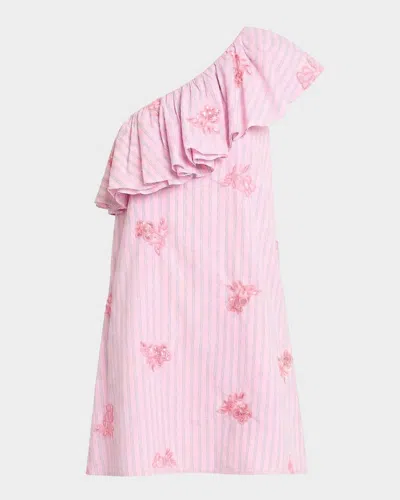 Essentiel Antwerp Jusjus Embellished Asymmetric Dress In Pink