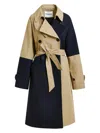 Essentiel Antwerp Just Patchwork Coat In Combo 1 Gingerbread In Blue