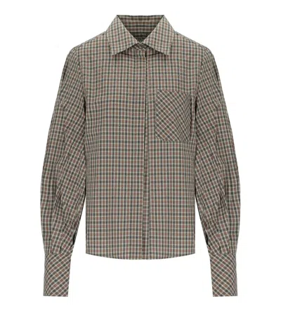 Essentiel Antwerp Kalmia Check Shirt In Brown