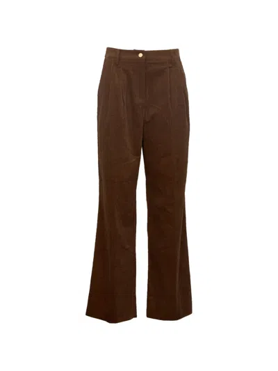 Essentiel Antwerp Kamp Corduroy Trousers In Brown