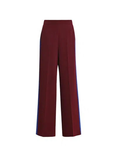 Essentiel Antwerp Karmic Side-stripe Trousers In Burgundy