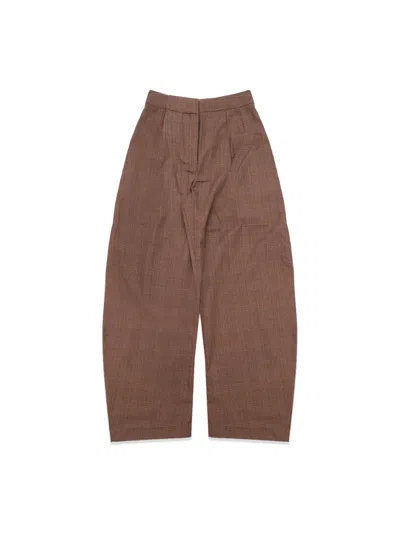 Essentiel Antwerp Karol Barrel Leg Pants In Brown