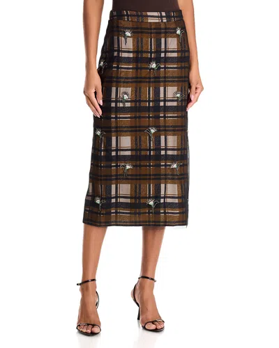 Essentiel Antwerp Kate Embellished Mesh Skirt In Multi