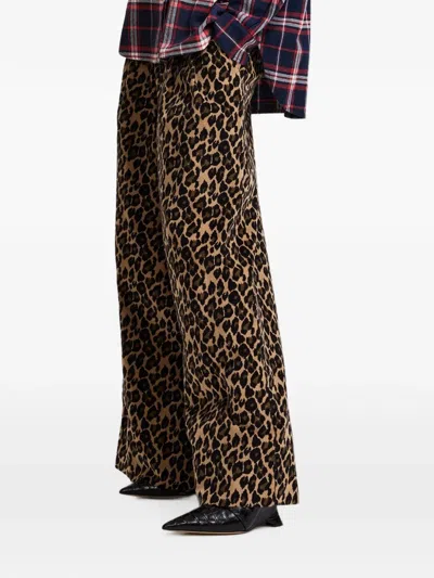 Essentiel Antwerp Kelly Leopard-print Trousers In Animal Print