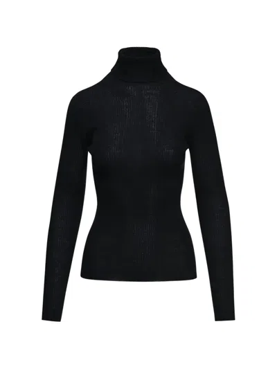Essentiel Antwerp Kelmuse2 Ribbed-knit Turtleneck Sweater In Black