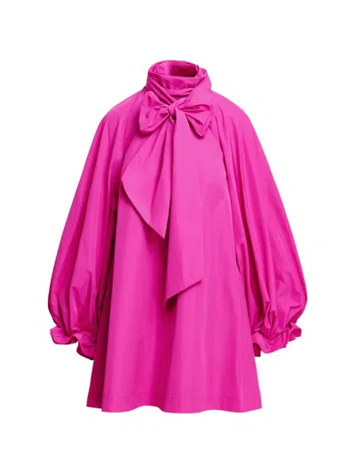 Essentiel Antwerp Khai Pussy-bow A-line Mini Dress In Pink