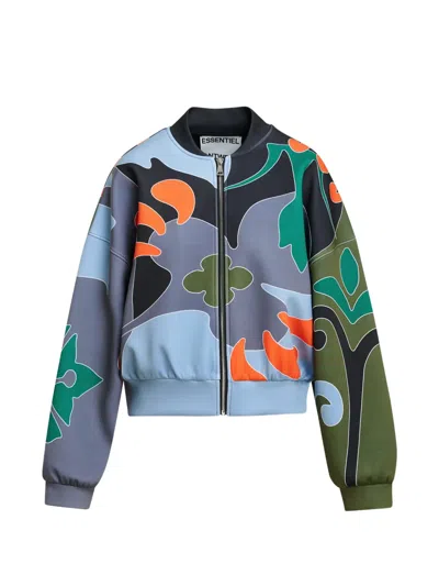 Essentiel Antwerp Kiva Graphic-print Jacket In Multi