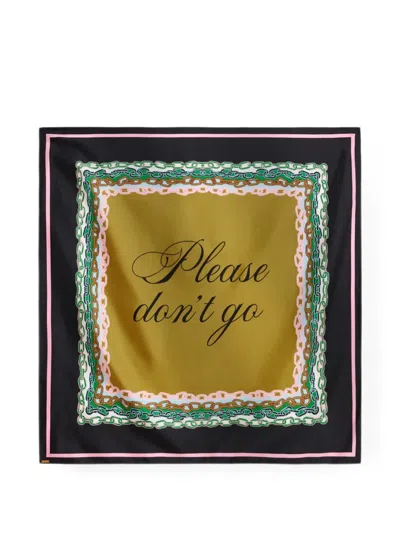 Essentiel Antwerp Klassik Chain-print Scarf In Black