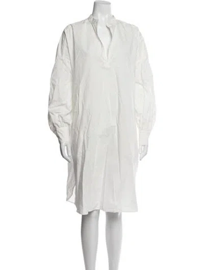 Pre-owned Essentiel Antwerp Knee-length Dress In White