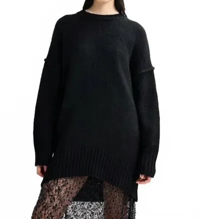 Essentiel Antwerp Knit Mini Dress With Ruffle Detail In Black