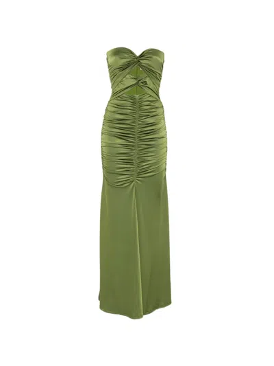 Essentiel Antwerp Knot-detail Midi Dress In Green