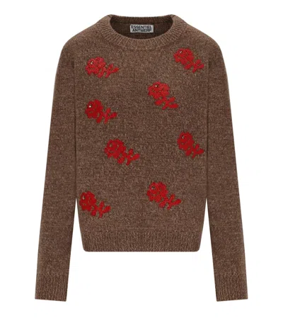 Essentiel Antwerp Korine Brown Wool Sweater