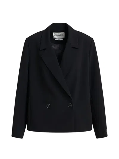 Essentiel Antwerp Kosy Double-breasted Oversized Blazer In Multi
