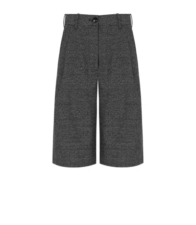 Essentiel Antwerp Prince Of Wales Check Shorts In Gray