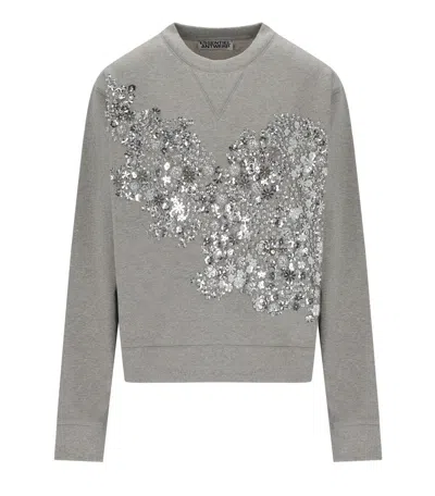 Essentiel Antwerp Kruimel Embellished Sweatshirt In Gray